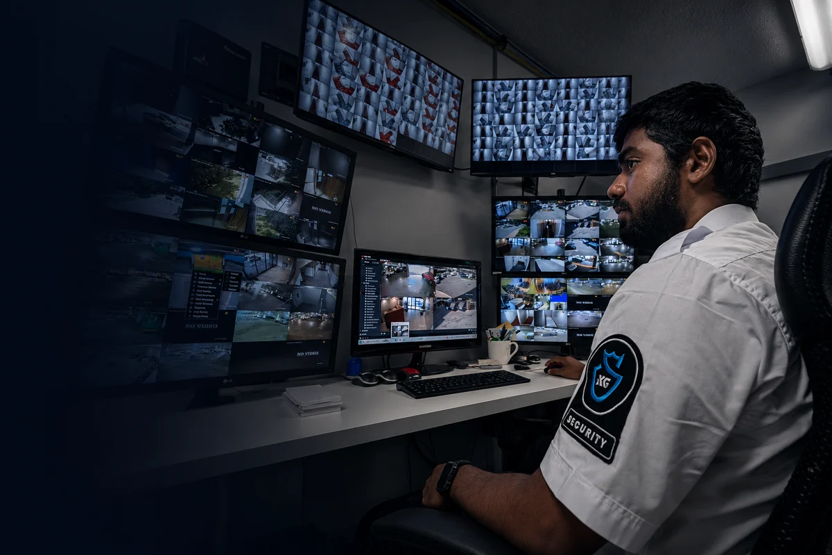 KingsGuard operator monitoring live camera feeds
